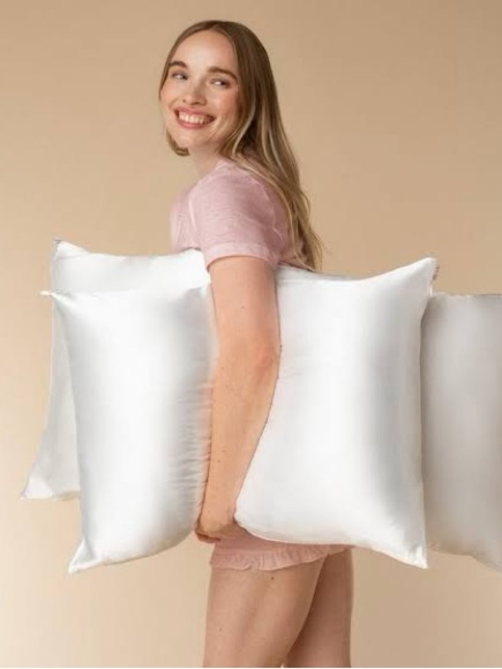 Kitsch Satin Standard Pillowcase Ivory